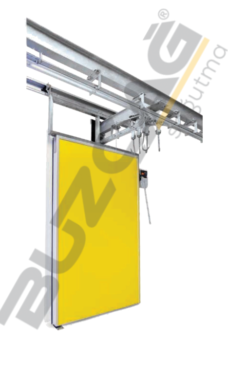 أبواب مونوريل منزلقة لغرف التبريد والتجميد